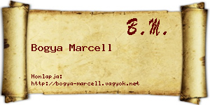 Bogya Marcell névjegykártya